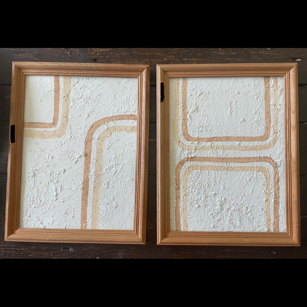 Framed Textured Wall Art (Set of two)